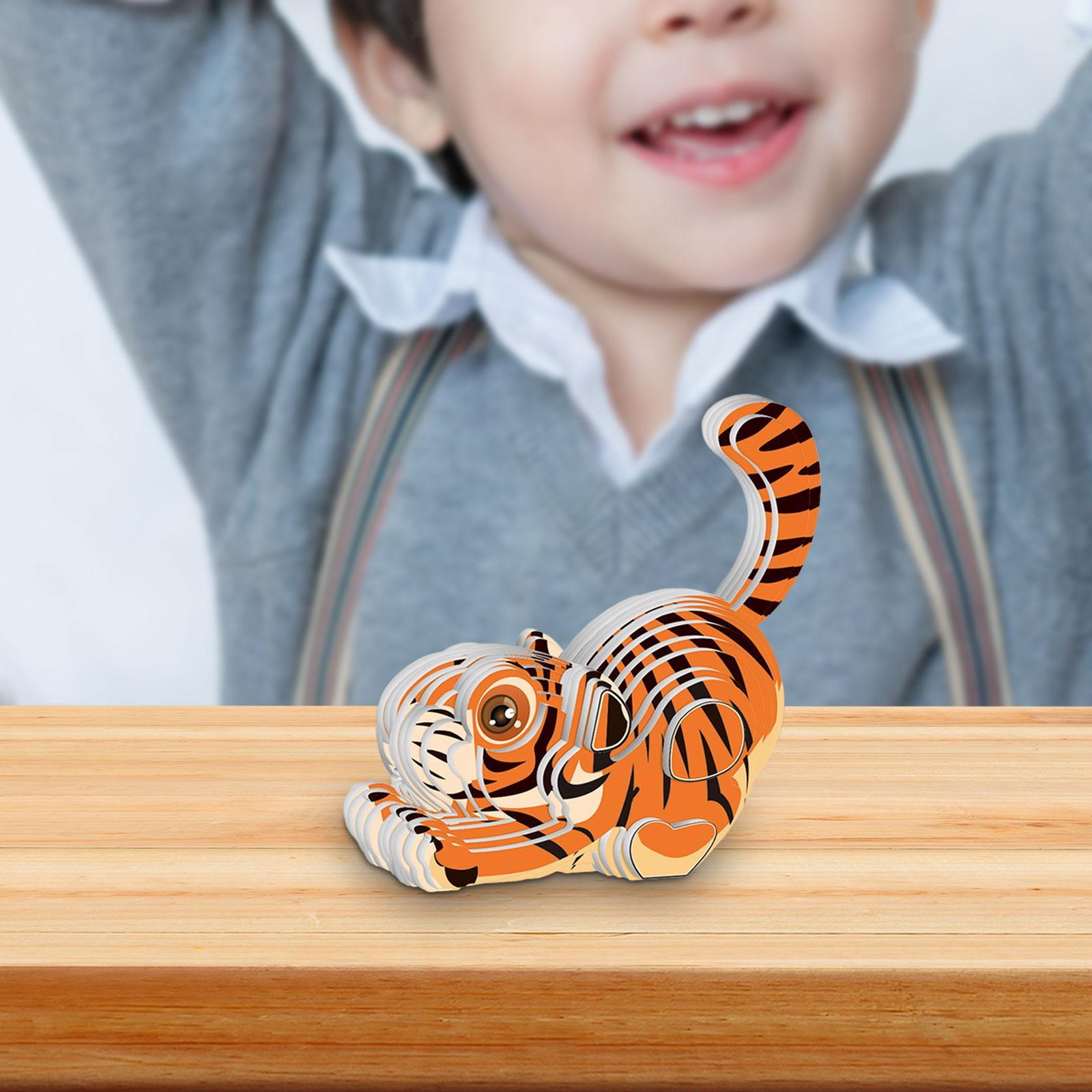3D Paper Puzzle Animal Puzzle Cartoon Ornament DIY Kits for Child for Nursery