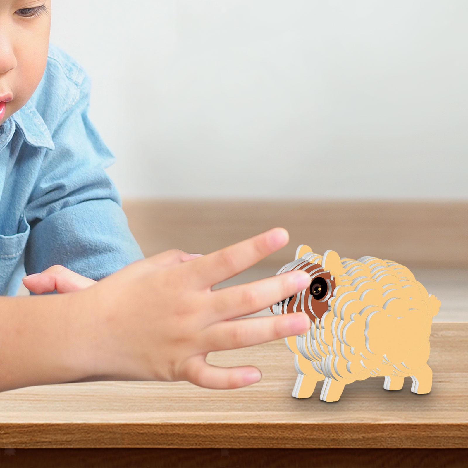 3D Paper Craft Puzzle Shape Matching Puzzle Montessori Educational DIY Kits for