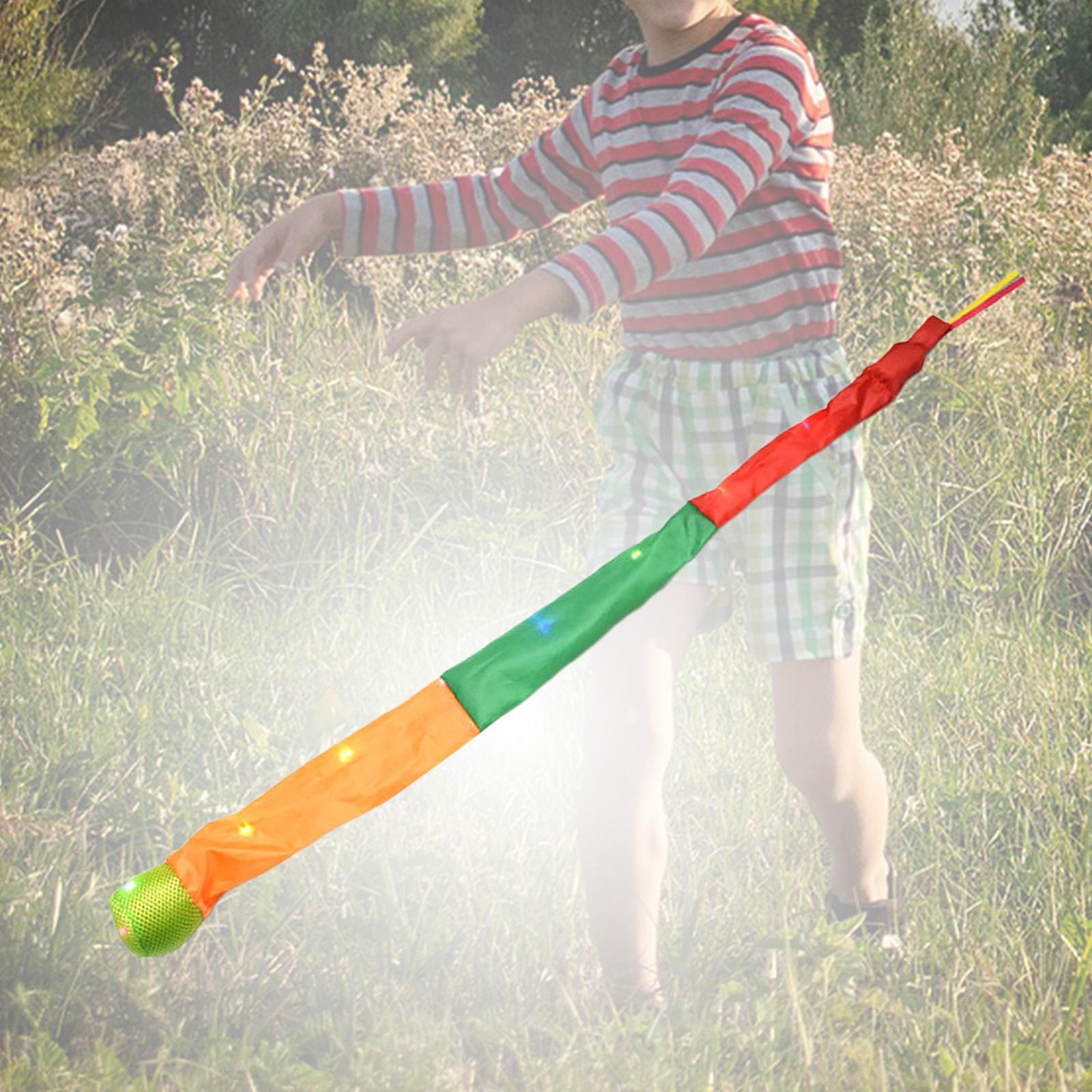 Rainbow Ball with Tail Indoor Outdoor Games 96x5cm Throw and Grasp Ball with