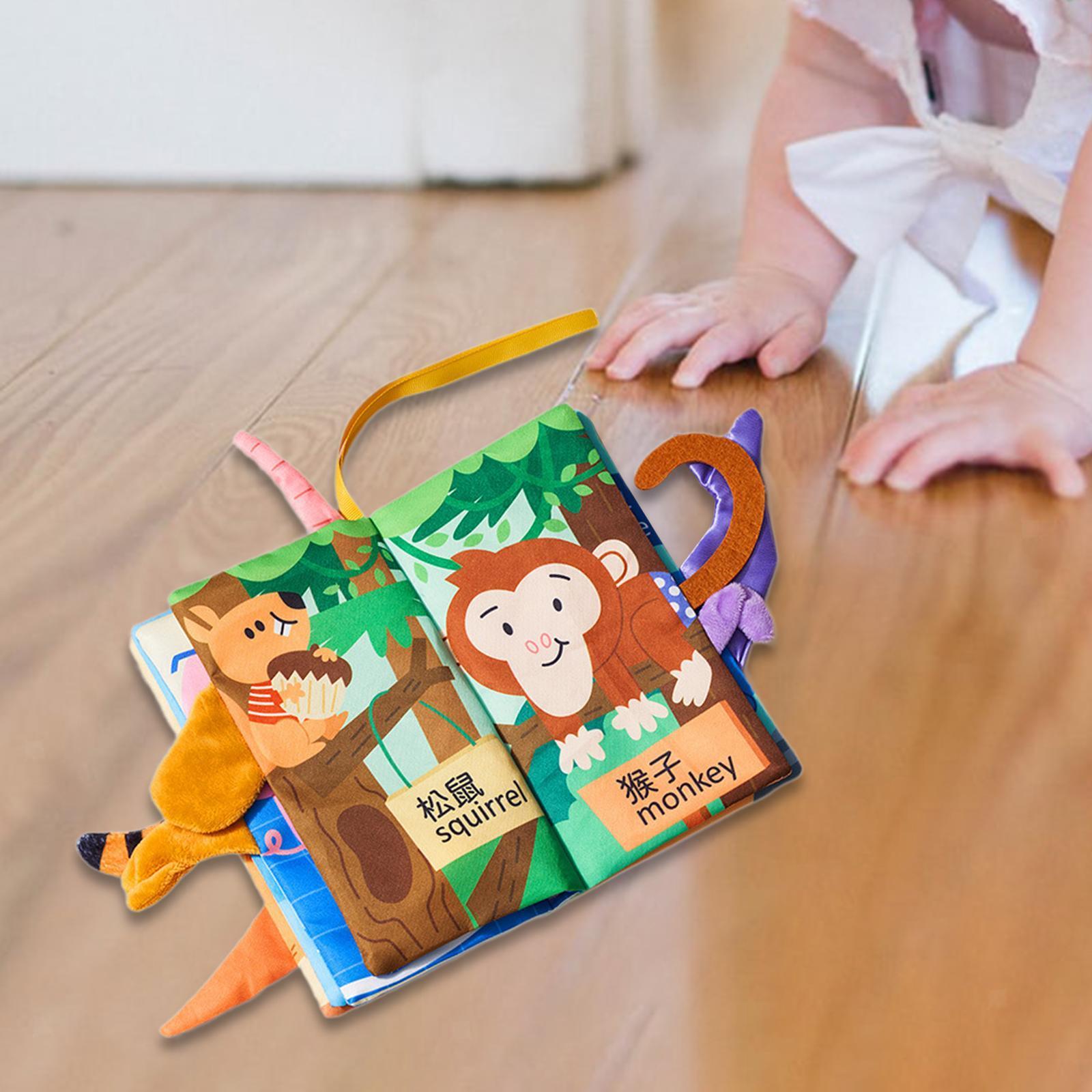 Baby Early Education Book,Farm Tail Cloth Book,Educational Toy,BB Device Soft