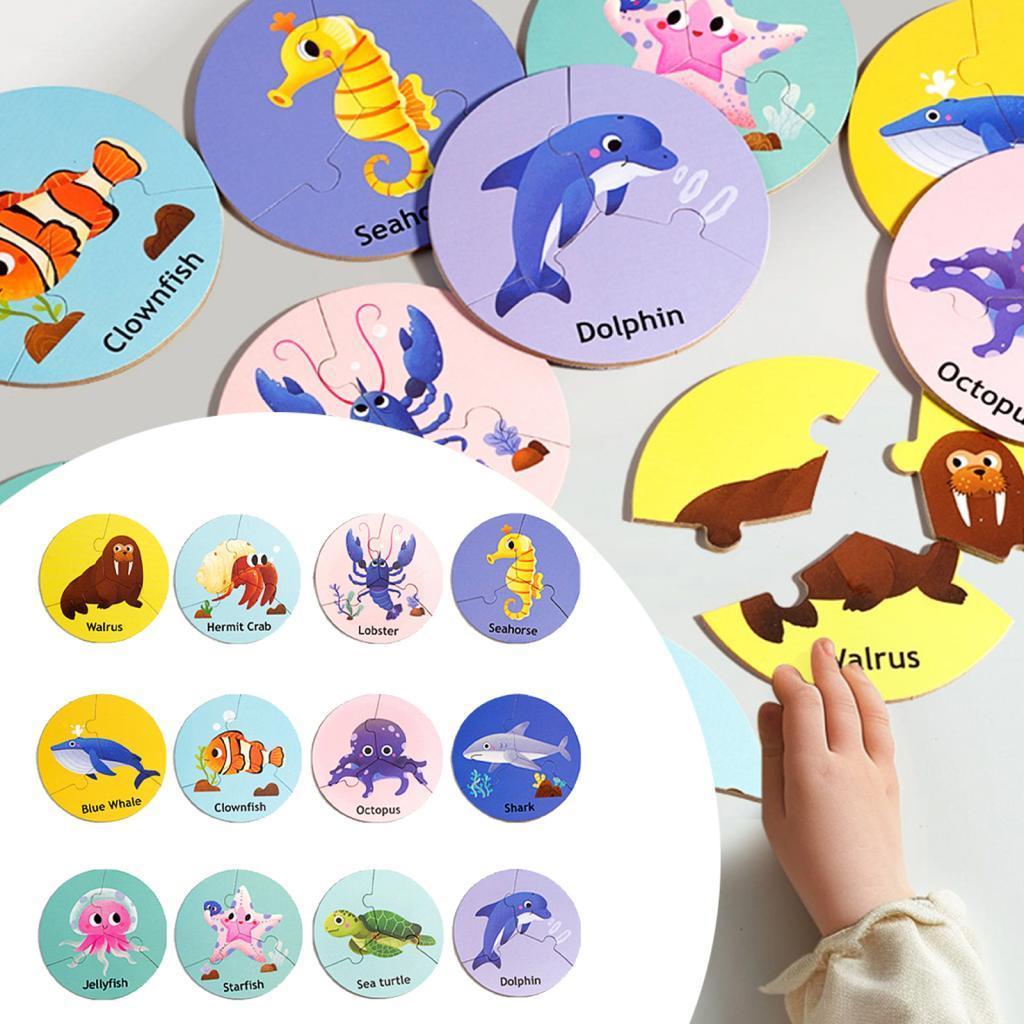 Matching Puzzles Animal Matching Cards Multipurpose Learning Portable Gift