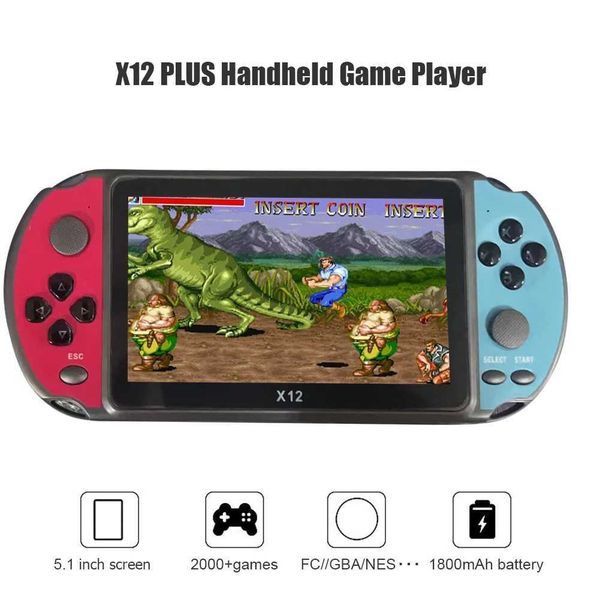 X12 for PSP Game Console Handheld 8GB Game Player Built-in 2000 GBA FC Games KitC250212