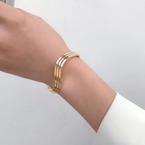 Bracelet Metal Bracelet Mirror Bracelet Sub Bracelet Smooth Plain Circle European and American Trendy Bracelet Ring Euro-American Fashion