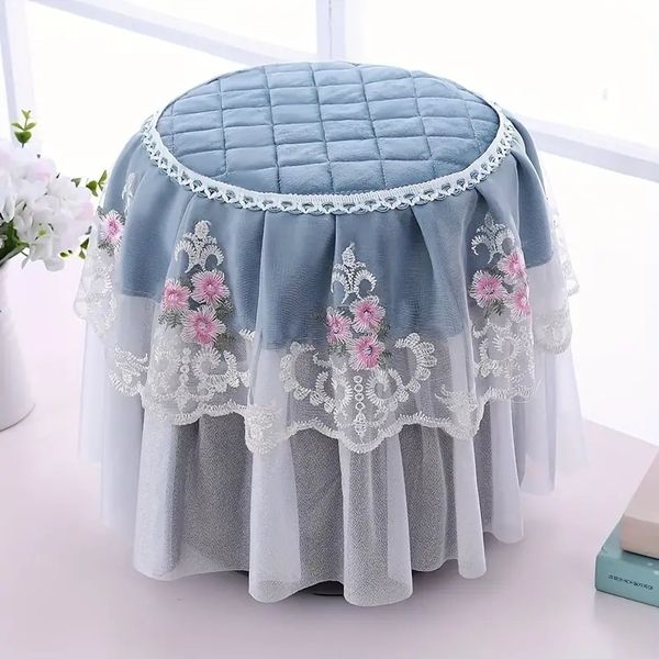 Embroidered polyester dust cover for kitchen appliances with exquisite lace design - suitable for air fryer, blender