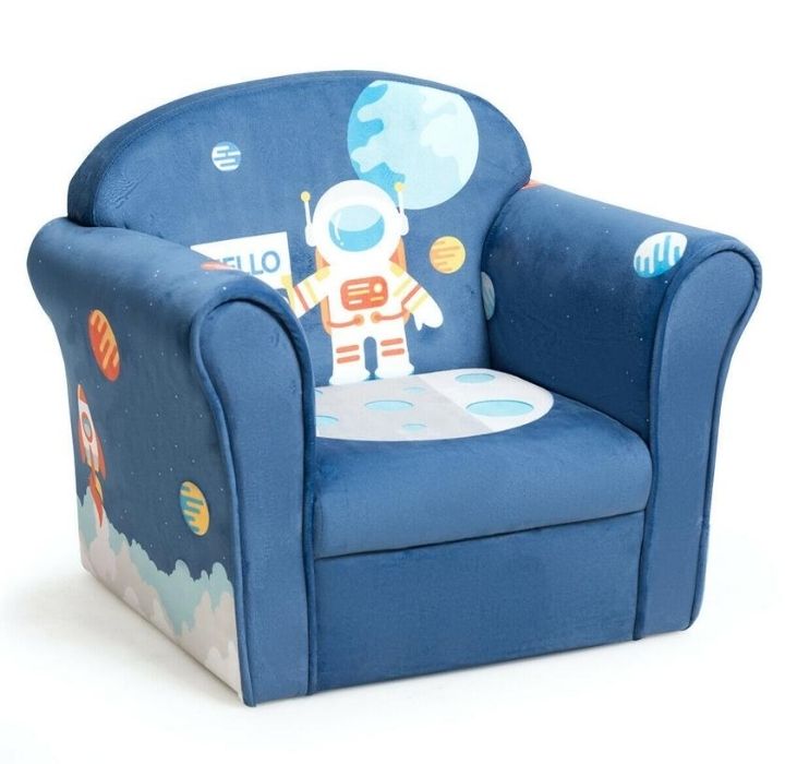 Kids' Animal Print Upholstered Armchair - Astronaut