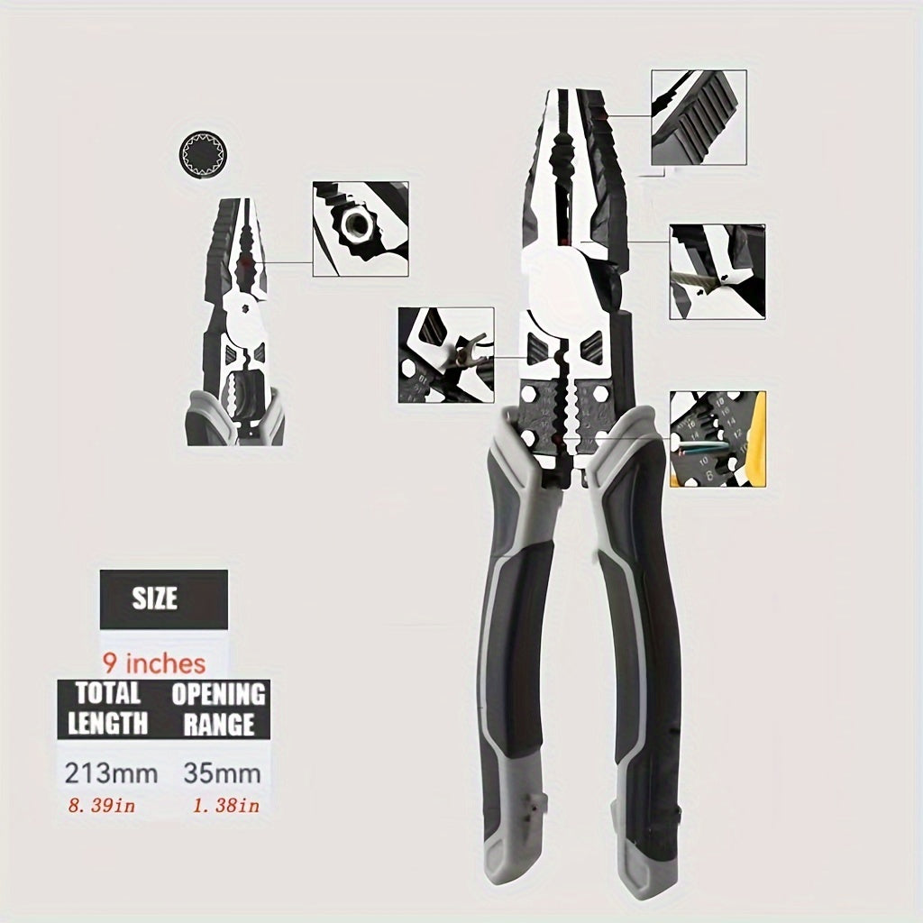 TEMU Vise Electrical Special Multi-functional Industrial Pliers Strong Wire Pliers Household Vise Family Necessary