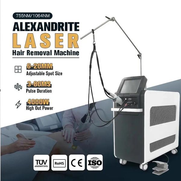 Medical alexandrite 1064 755nm nd yag laser hair removal machine alexandrite Laser Skin Rejuvenation Veins Vascular pigment removal 1year wa