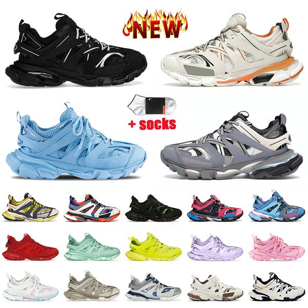 Fashion Designer Track 3 3.0 Casual Shoes Dress Shoe Men Women Triple Black White Pink Blue Red Silver Tracks Sneakers Platform Mesh Nylon L