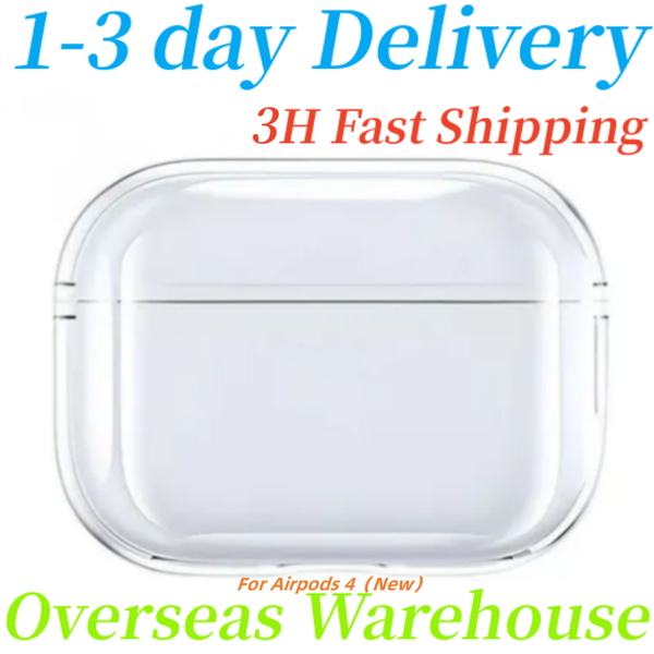 USA Stock For 3 Pro 2 4 Headphone Accessories Solid TPU Silicone Protective Earphone Wireless Charging Silcome Case