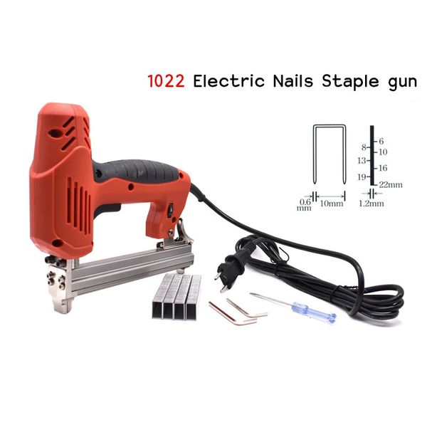 1022J Framing Tacker U Stapler Electric Gun With 300Pcs Nails 220V 2000W Electric Power Tools For Woodworking Hand Tool 240318
