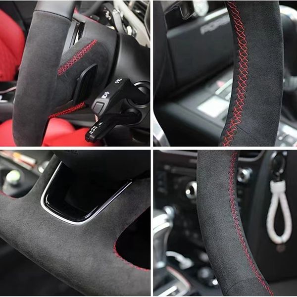 Original Steering Customized Wheel Braid Car Steering Wheel Cover Suede Leather For Toyota 86 GT86 GR86 Car Accessories GT GR
