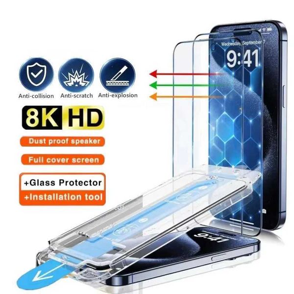 Cell Phone Screen Protectors One-click Installation HD Screen Protector For Redmi Note 13 Pro 5G 12 11 9 8 7 12S 11S 10S 9S 14C 13C 12C 10C