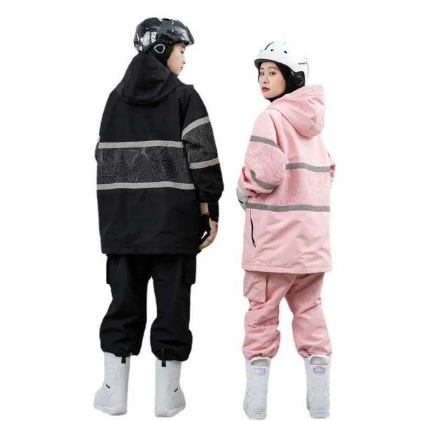 Skiing Suits 2024 New Winter Men Women Ski Suit Outdoor Sports Skiing Hoodie Waterproof Windproof Female Warm Clothes Snow Snowboard Wear H2
