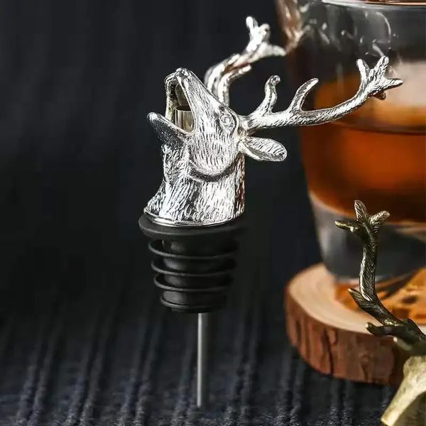 Wine Dispenser Zinc Alloy Deer Elk Lion Cow Wine Stopper Beverage Bar Tools Nightclub Bar Accessories Kitchen Tools Home Bar 241203