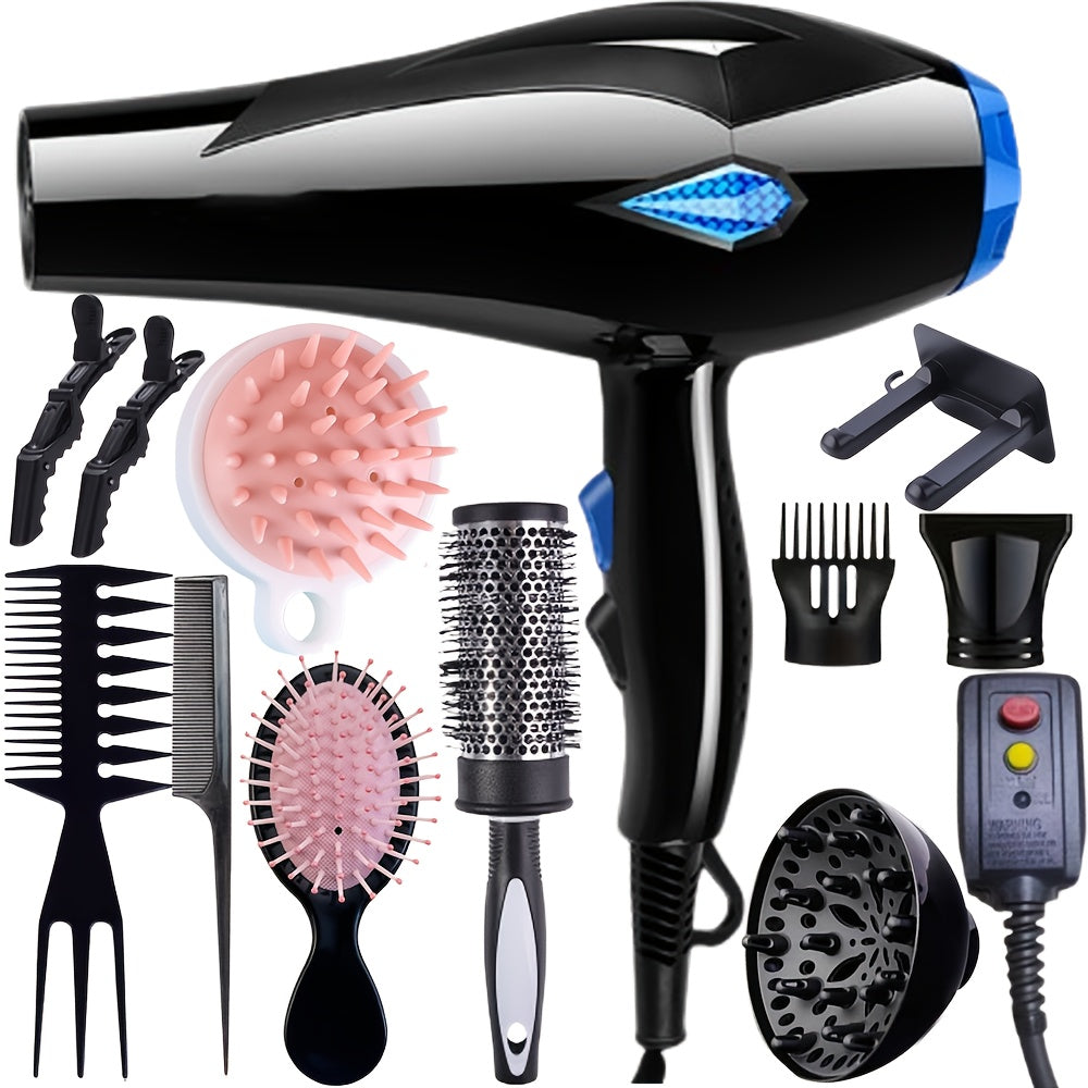 TEMU Morfone High-end Hair Dryer. A Hair Dryer Set With Accessories Such As A Comb, Hair Clip, And Nozzle. Suitable For Family Or Travel Use- An Gift
