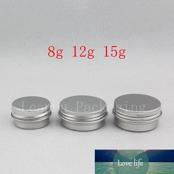 8g 12g 15g Small Empty Balm Aluminum Container Mini Travel Size Metal Cosmetic Jar Sample Skin Care Cream Bottle Solid Perfume
