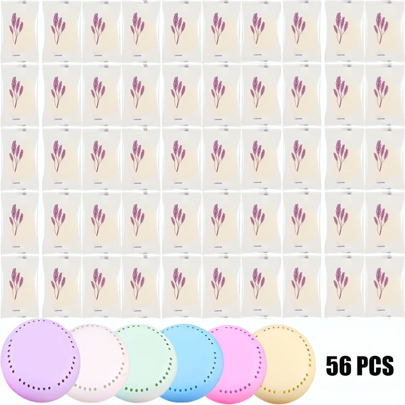 TEMU [56 Count]adhesive Fresheners For - Long-lasting Closet & Bathroom Odor Eliminator, Reusable Sticky Air Freshener Pads With Adjustable Scent,