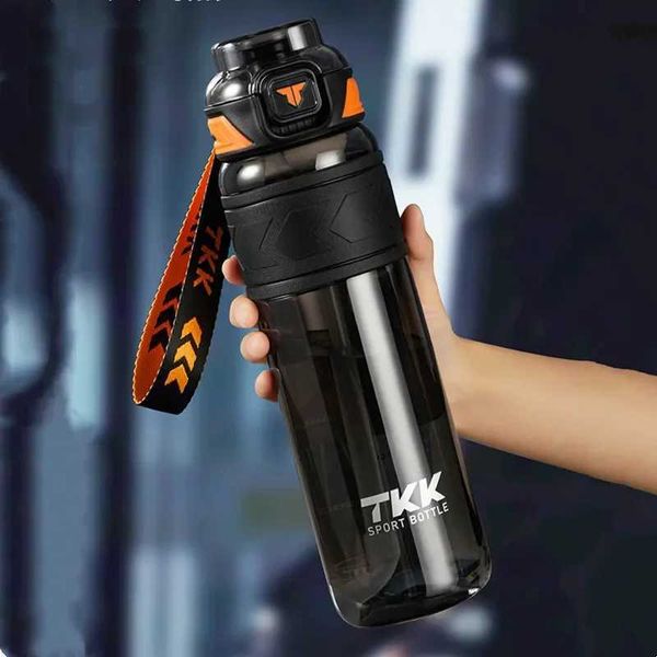1000ml-1500ml High Quality Tritan Material Water Bottle With Straw Portable Durable Gym Fitness Outdoor Sport Drinking BottleXJ241026