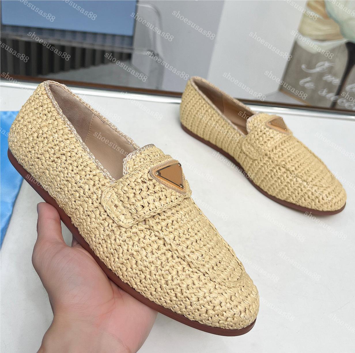 Designer Slippers Crochet Flatform Slides Platform Sandals Women Luxury Flat Monolith Cage Mules Sandal Beach Straw Slipper