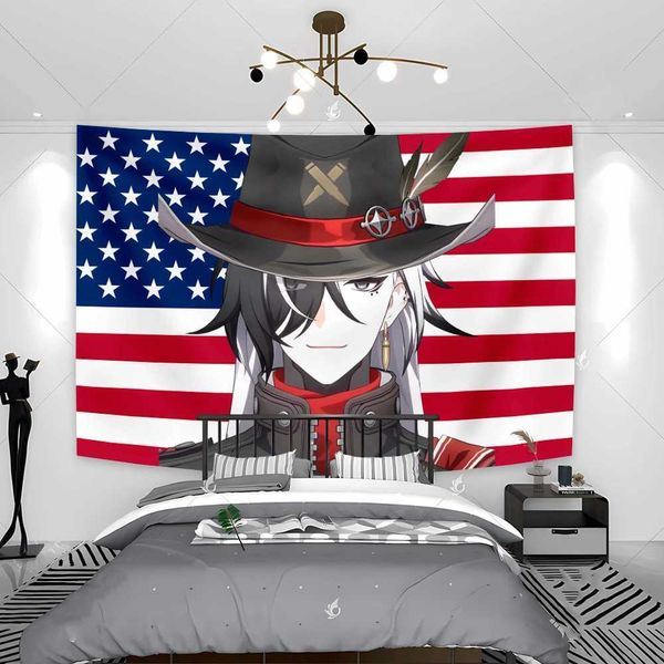 Boothill Tapestry Anime Flags Art Posters Bedroom Living Room Dorm Decor Aesthetic Printed Wall Tapestry Banner Background ClothC250205