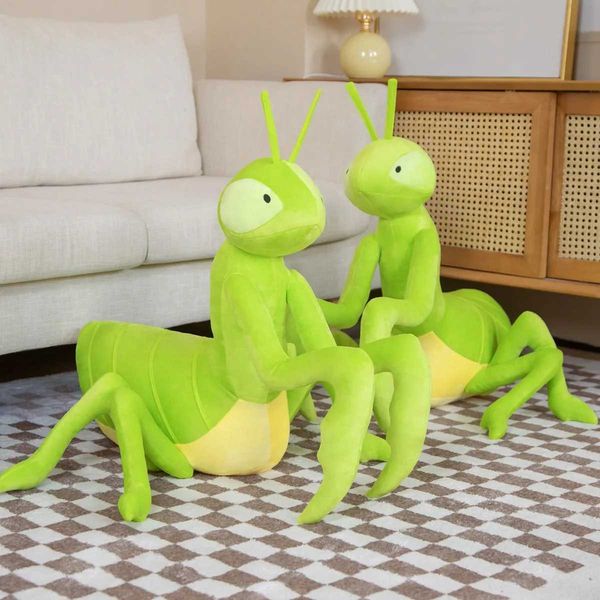 Plush Dolls 1pc 70cm Lifelike Mantid Plush Toys Real Life Insect Mantis Stuffed Animals Toy Soft Educational Rearhorse Toys For Kids z241212