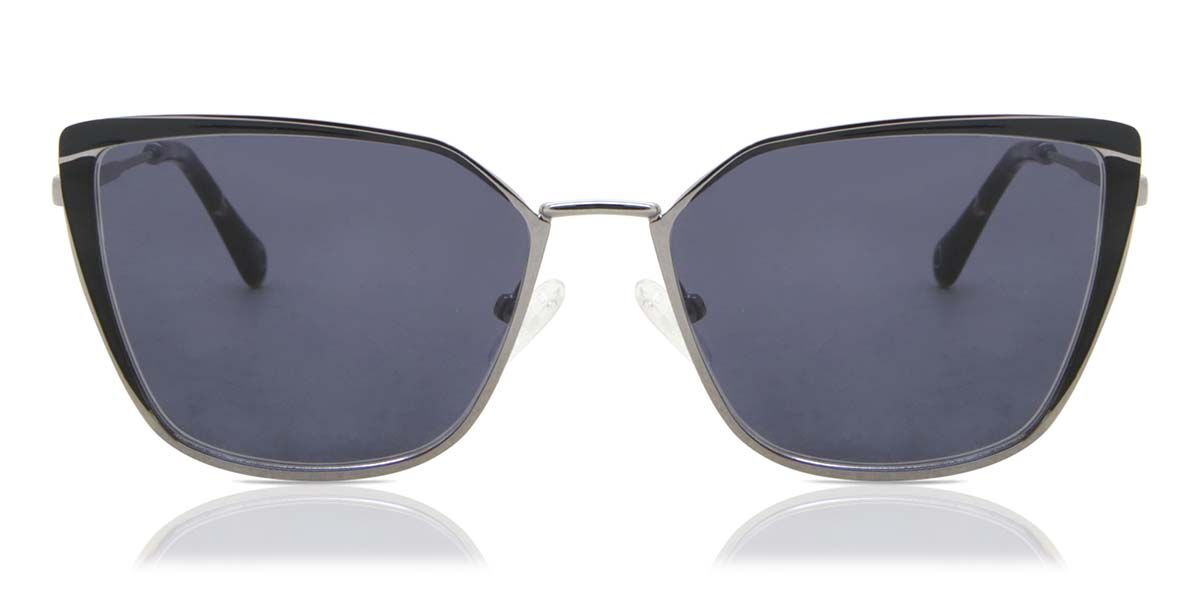 Cat Eye Cat Eye Metal Men's Prescription Sunglasses Black Size 55   SmartBuy Collection