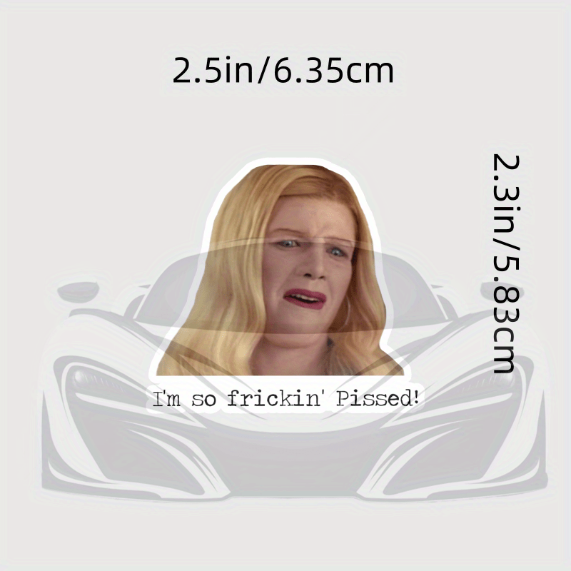 TEMU White Chicks Quote Vinyl Bumper Sticker Decal - Waterproof, Self-adhesive, , Irregular Shape, Single Use - Cars, Laptops, And Water Bottles