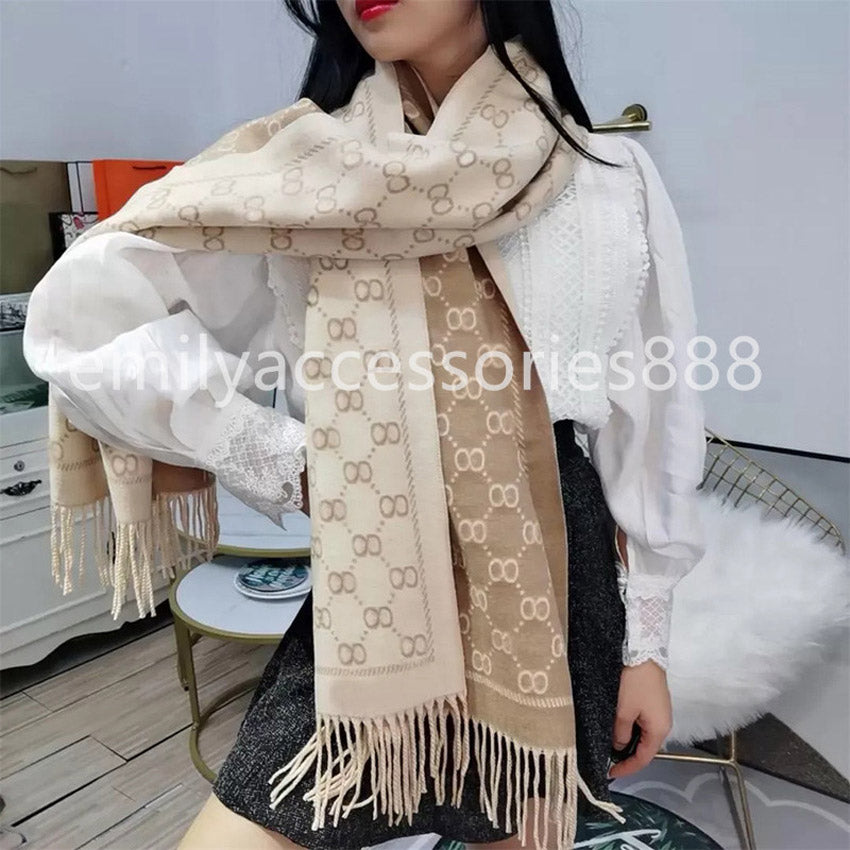 Designer scarf for women cashmere scarf men Echarpe Luxe full letter printed scarves soft touch warm cashmere wraps with tags autumn winter long sha