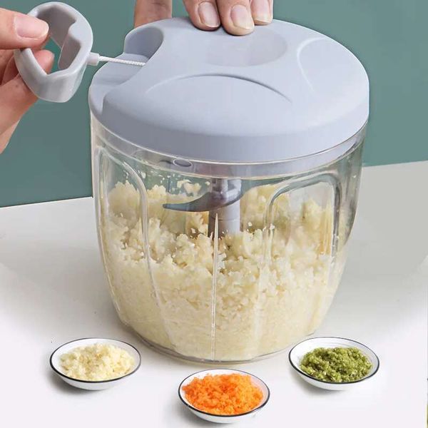 500-900Ml Chopper Manual Press Food Vegetables Cutter Meat Grinders Kitchen Gadgets Hand Mincer Garlic Masher