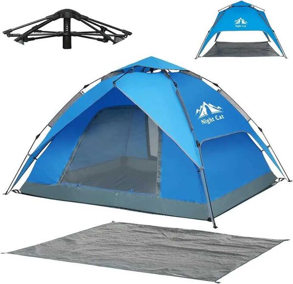 Instant Popup Tents 2-3 Persons with Footprint Tarp Easy Setup Cam Tent with Rainfly Doub Layers Waterproof AutoXJ241217