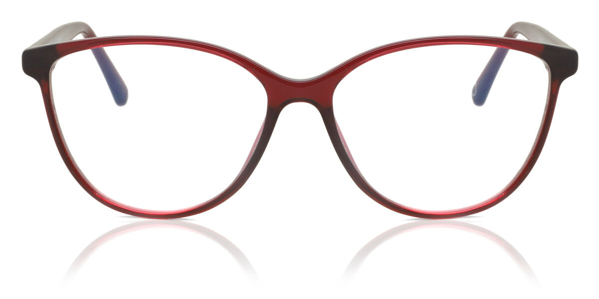Cat Eye Cat Eye Plastic Men's  Prescription Glasses Online Red  Size 53   Blue Light Block Available   SmartBuy Collection
