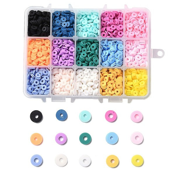 150G 15 Colors Handmade Polymer Clay Beads
