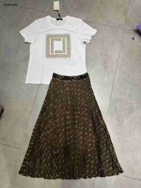 Designer women dress brand womens dress summer t shirt fashion geometric printing girl dresses ladies pleated skirts Dec 16 New