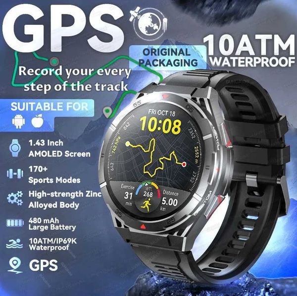Smart Watches New 10ATM Ultra G Smart Watch Mens Sturdy Smart Watch Womens Military Electronic Waterproof Digital Bracelet CL241225