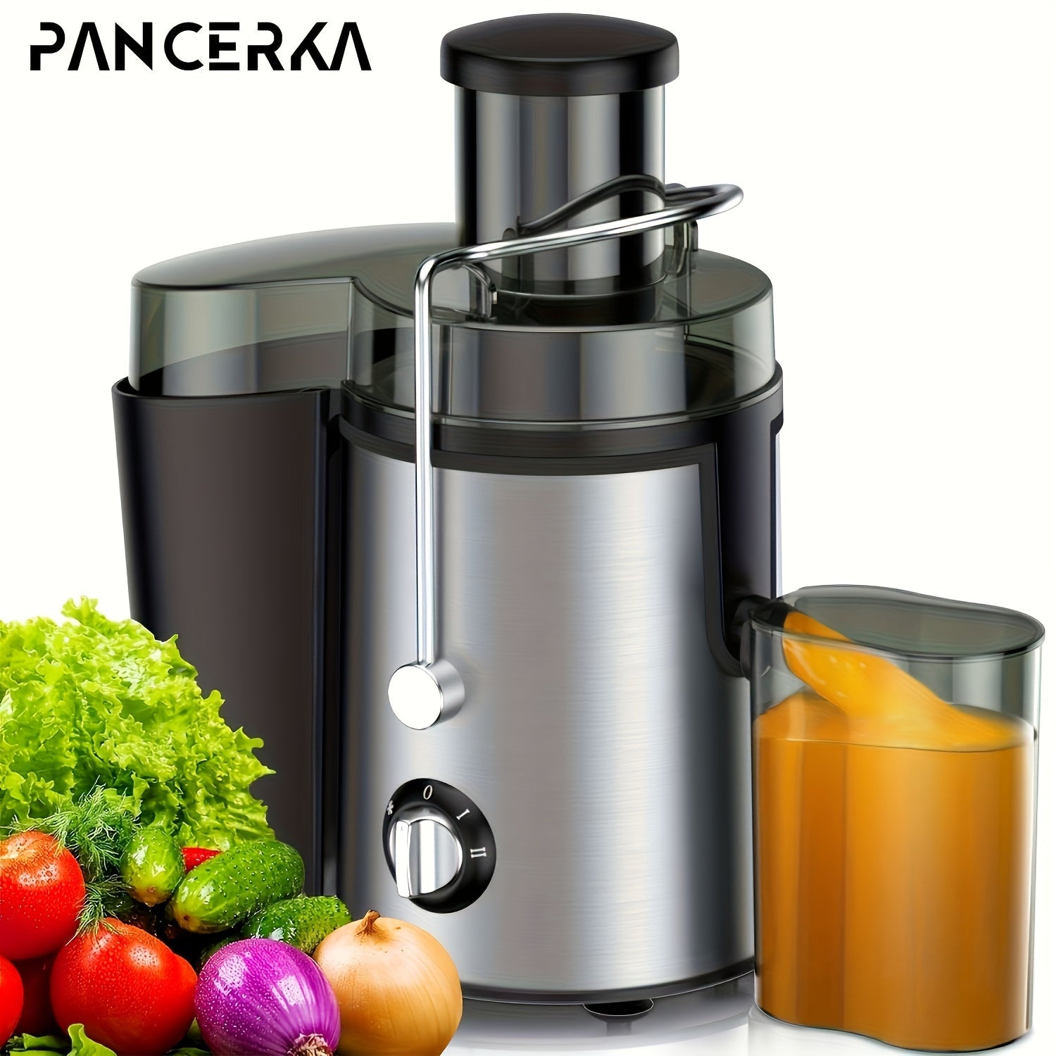 TEMU Pancerka Electric Juicer Machine, 3 Mode Centrifugal Juicer Machine, Large 3" Feed Chute For Whole Fruits And Vegetables, Extraction Cleaning