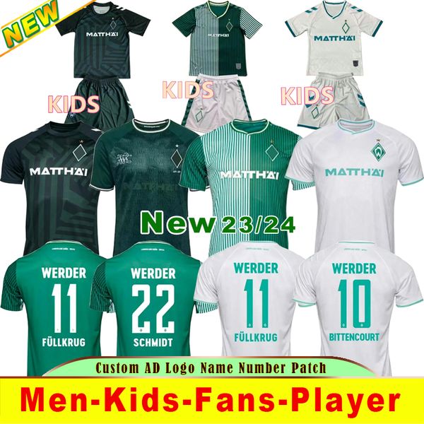 Werder Bremen SPECIAL SOCCER JERSEY Marvin Ducksch Leonardo Bittencourt BLACK GREEN 23 24 FRIEDL PIEPER FOOTBALL SHIRTS TOP THAILAND QUALITY