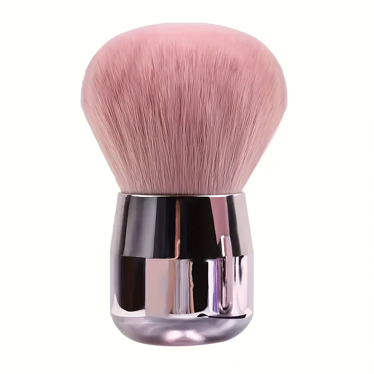 TEMU An Oval Mushroom Head Makeup Brush, Large Size Pink Foundation Brush, Convenient Beauty Tool For Carrying, Suitable For Face And Nylon Brush,