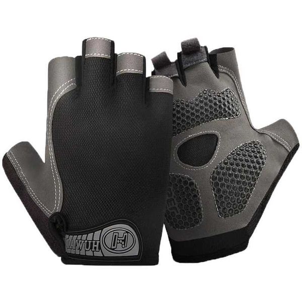 Anti slip half finger motorcycle gloves elastic impact fitness bike breathable mens half finger bike gloves CL240921