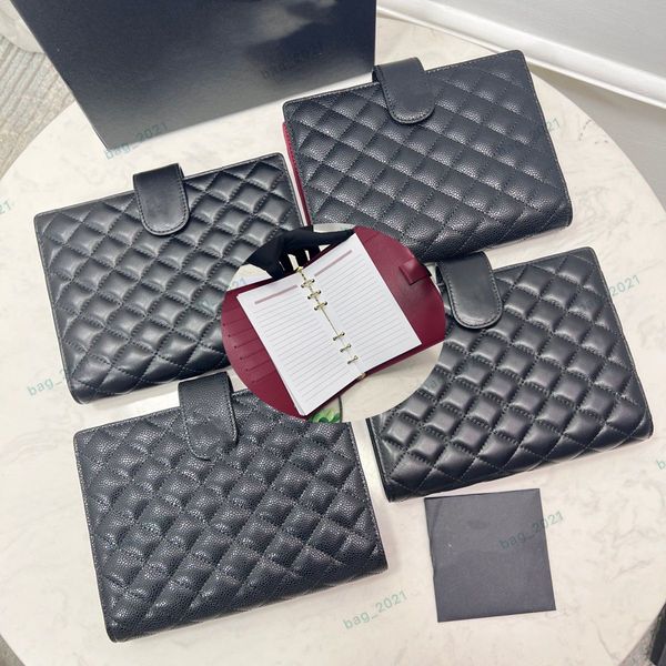 Caviar Leather Designer Agenda HL Notebook Credit Card Holder Case With Box Large Small Cover Letter Wallet Womens Waterproof Working Meetin