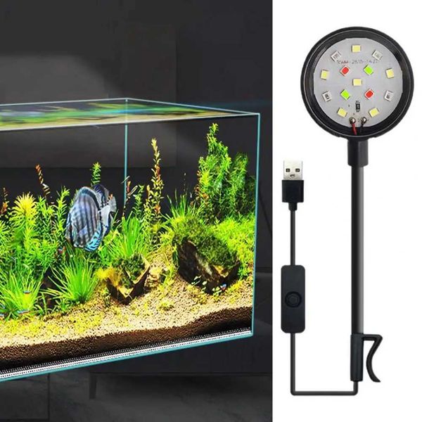 1Pc Fish Tank Lights 360 Adjustable Universal Tube Fish Tank Lights Durable Waterproof Led Aquarium Light Clip-on Lamp for FishLX241107