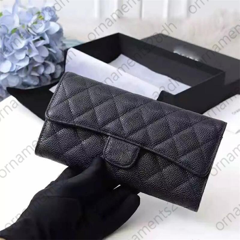 High quality Luxury designer wallet women Designer purse men card holder long Caviar cardholder Designer Business Clutch Man Womans Real Leather Cla