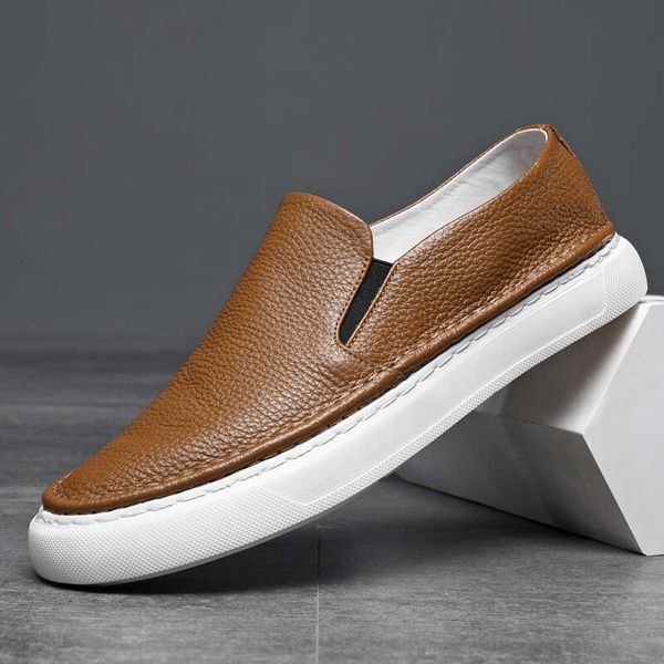 2024 Casual Genuine Leather Loafers Office For Driving Moccasins Comfortable Slip On Party Fashion Shoes Men