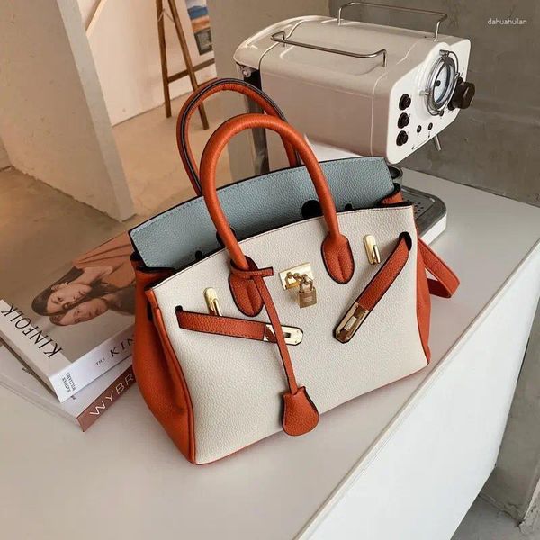 Evening Bags Womens Large Capacity Bag Ladies Outdoor Fashion Handbag Women Lychee Pattern Single Shoulder CrossbodyX240903