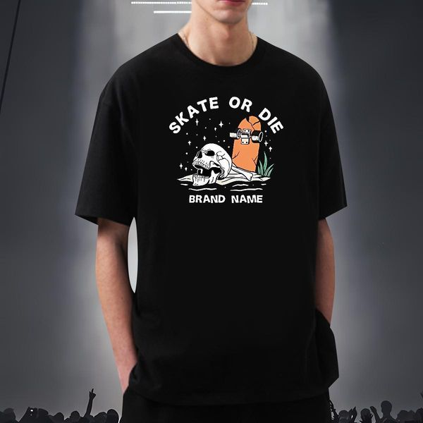 Brand Man T Shirts skateboarding Polos 100% Cotton 230g Street Casual Classic Customized Print Short Sleeve O-Neck Men Tees