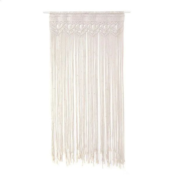Handmade Macrame Cotton Curtain Tapestry Wall Decoration Bohemian Wedding Background 240919