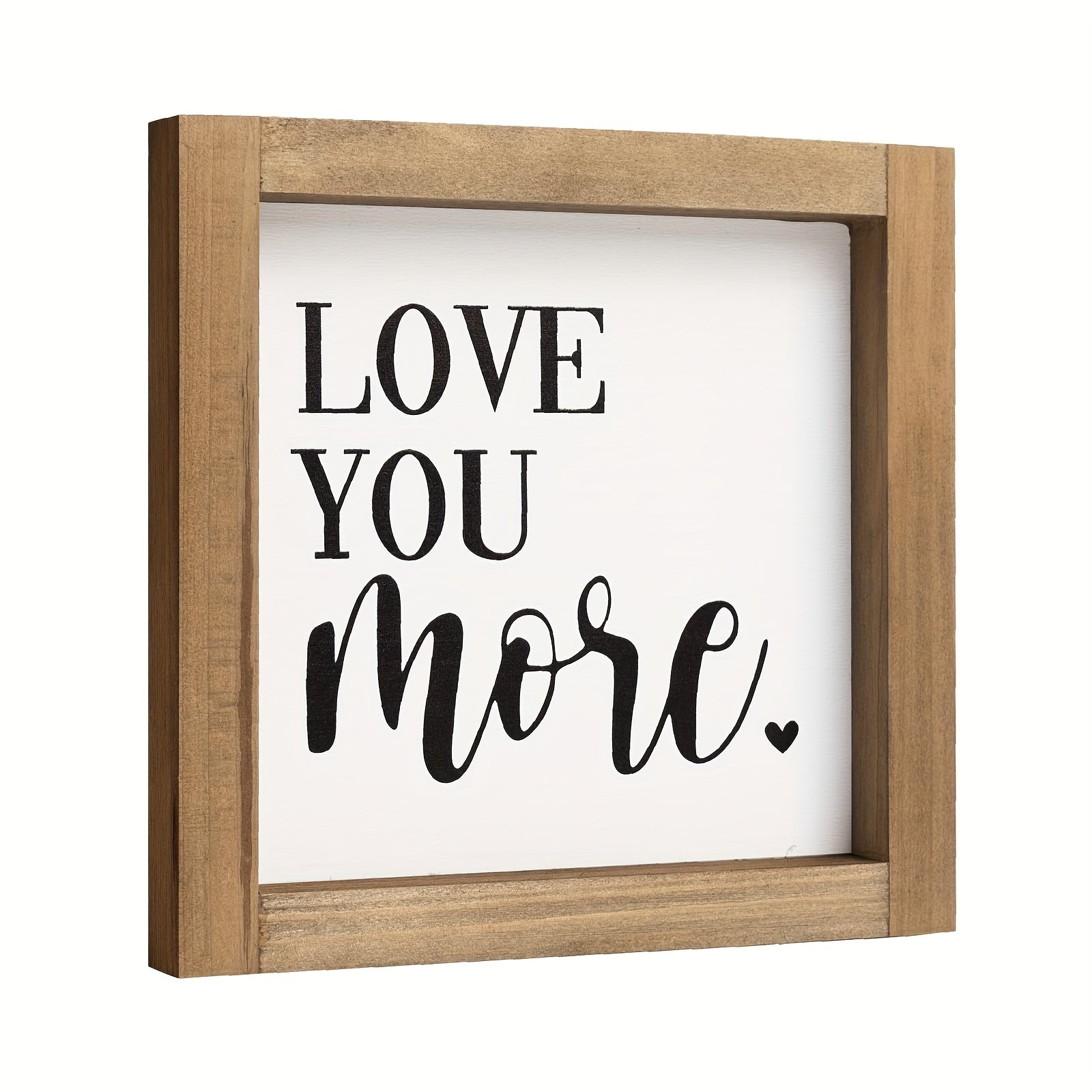 TEMU Sign, 6x6in Wooden Romantic Anniversary Valentine's Gift, Wall Decor Home Nursery Bedroom Shelf Table Tiered Tray