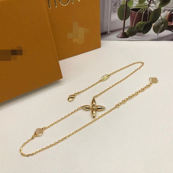 Never Fading 18K Gold Plated Luxury Brand Designer Pendants Necklaces Stainless Steel Letter Choker Pendant Necklace Beads Chain Jewelry Acc