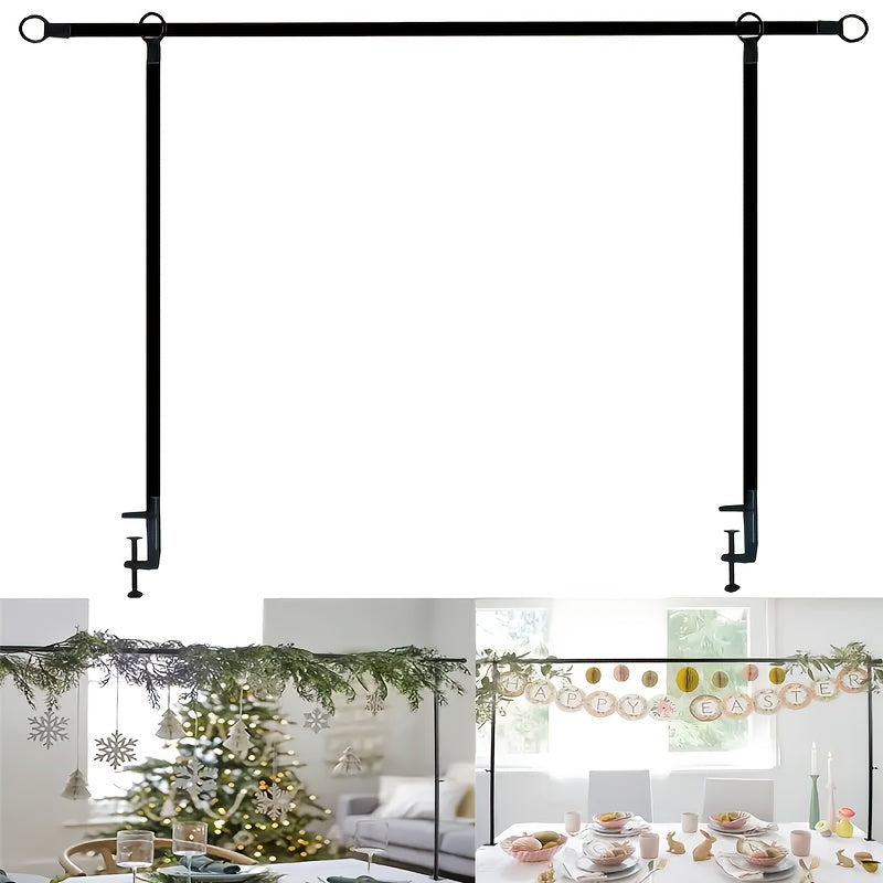 TEMU Christmas Tabletop Arch Stand - No Tools Needed Easy Assembly Clamp-on Design, Sturdy -saving Backdrop Holder For Photo Booths, Flower & Balloon