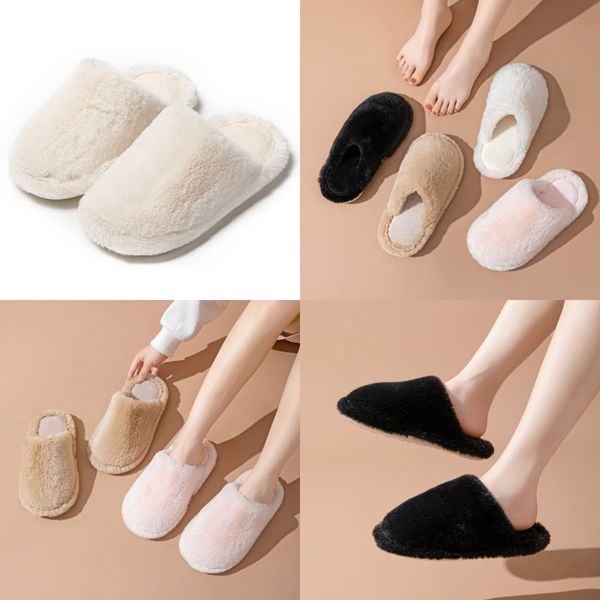 Designer Women&#039;s Slippers House Slipper For Women Fur Sandals Luxury Slides Winter indoor office casual Furry Flat Sandal Fluffy flip f