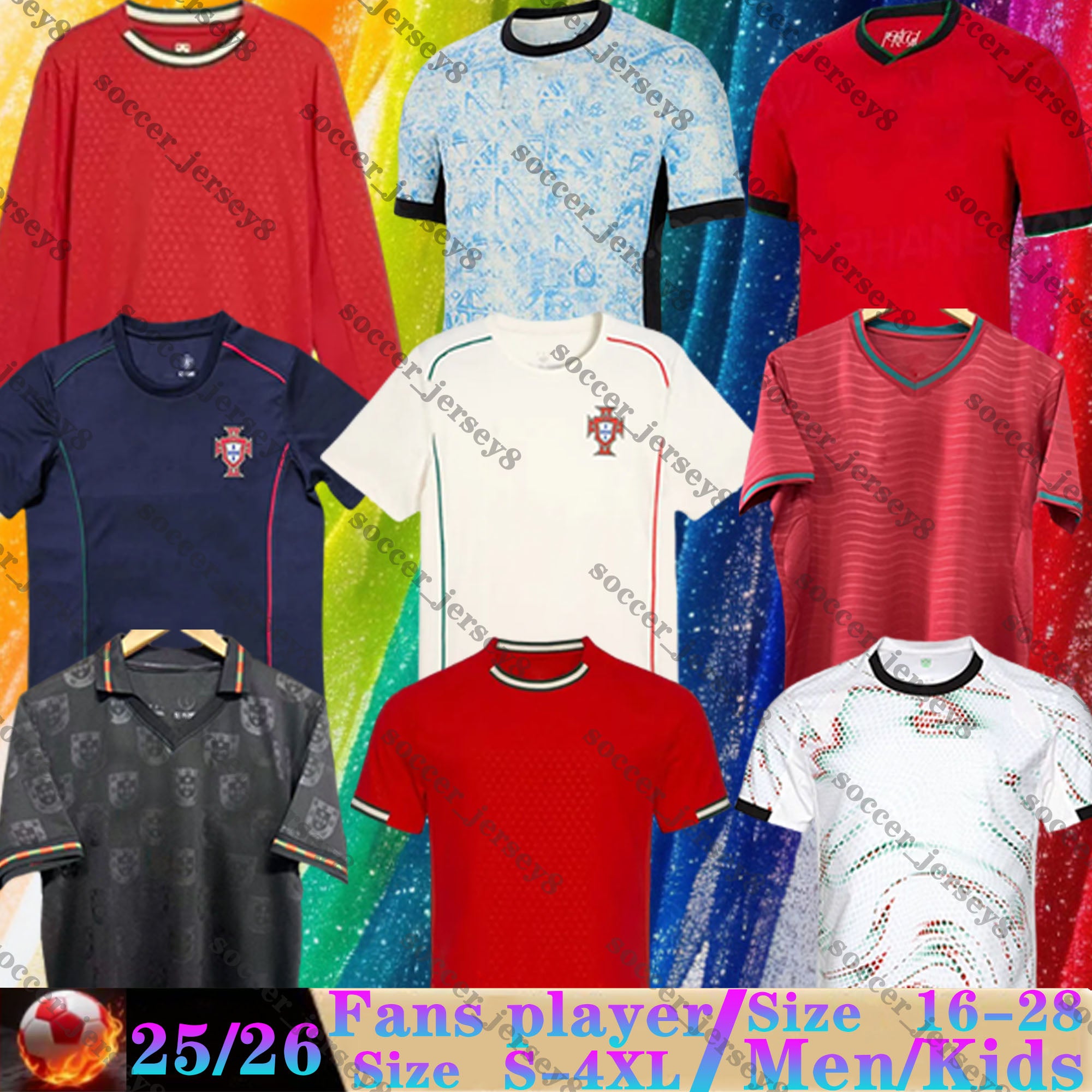 2025 2026 Portugal soccer Jerseys Portuguesa RoNalDo JOAO FELIX BERNARDO B. FERNANDES PEPE Portugieser Jerseys 24 25 26 Portugals football shirts Te
